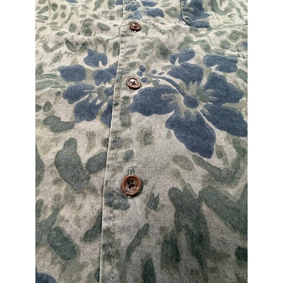 Tommy Hilfiger XL Shirt Men's 00s Floral Camo Button Up Hawaii Y2K Vintage - Picture 4 of 11